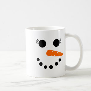 Niedliches Snowman-Gesicht-Shirt für weibliche Gir Kaffeetasse