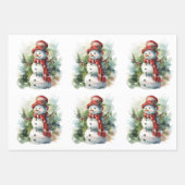 Niedliches Snowman Set MIT 3 Designs Geschenkpapier Set (Vorderseite 2)