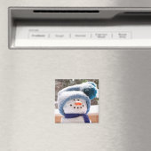 Niedliches Snowman Square Magnet (In Situ (Geschirrspüler))