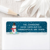 Niedliches Snowman-Weihnachtsadressen-Label (Insitu)