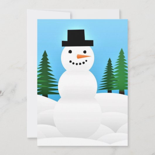 Niedliches Snowman Weihnachtsfeiertag Open House Einladung (Rückseite)