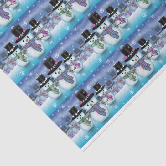 Niedliches Snowmen - Holiday Tissue Paper Seidenpapier (Ausschnitt)