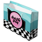 Niedliches Sockenhop-Party 50 Große Geschenktüte (Vorderseite Schrägansicht)