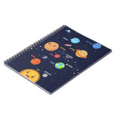 Niedliches Solarsystem Notizblock (Linke Seite)