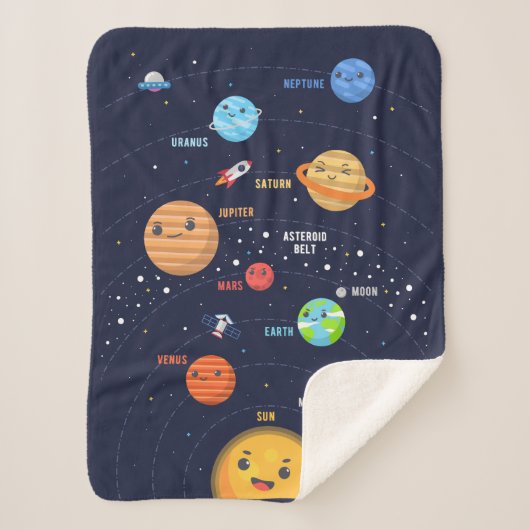 Niedliches Solarsystem Sherpadecke (Vorderseite)