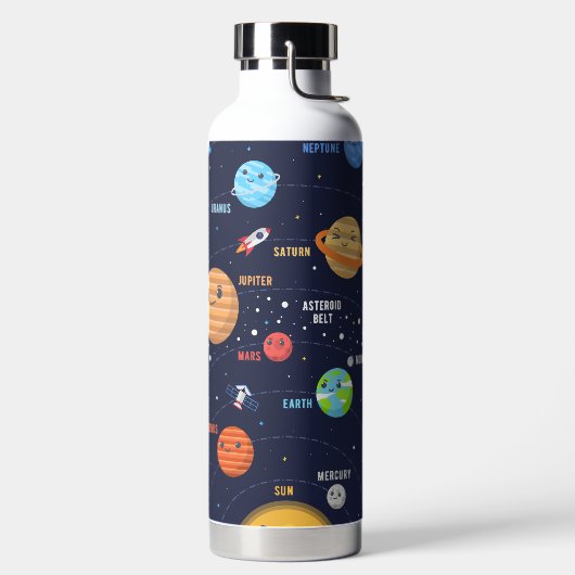 Niedliches Solarsystem Trinkflasche (links)