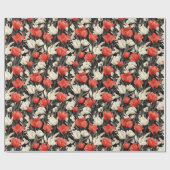 Niedliches Sommer Tulip Wrapping Paper Geschenkpapier (Flach)
