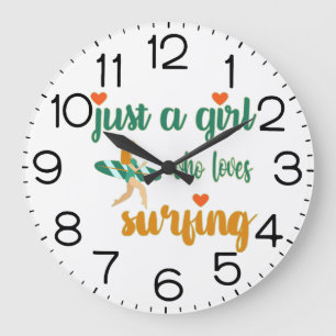 Niedliches Sommerangebot Nur ein Mädchen, das Lieb Große Wanduhr
