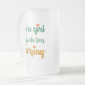 Niedliches Sommerangebot Nur ein Mädchen, das Lieb Mattglas Bierglas (Vorderseite Links)