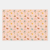 Niedliches Sommerästhetisches Muster Geschenkpapier Set (Vorderseite)