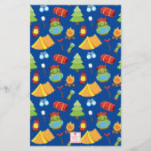 Niedliches Sommercampingmuster Briefpapier (Rückseite)