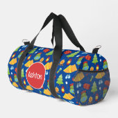 Niedliches Sommercampingmuster Duffle Bag (Rechte Ecke)