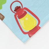 Niedliches Sommercampingmuster Fleecedecke (Ecke)