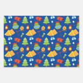 Niedliches Sommercampingmuster Geschenkpapier Set (Vorderseite)