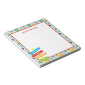 Niedliches Sommercampingmuster Notizblock (angewinkelt)