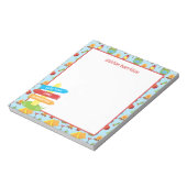 Niedliches Sommercampingmuster Notizblock (Rotiert)