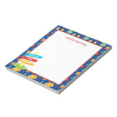 Niedliches Sommercampingmuster Notizblock (Rotiert)