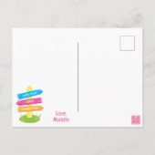 Niedliches Sommercampingmuster Postkarte (Rückseite)