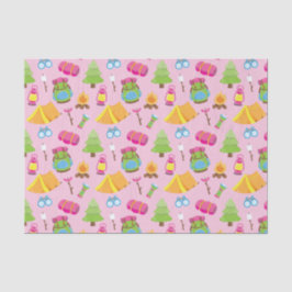 Niedliches Sommercampingmuster Seidenpapier