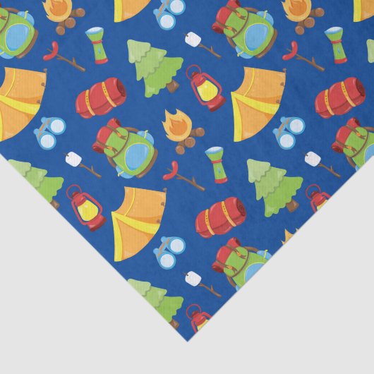 Niedliches Sommercampingmuster Seidenpapier (Ausschnitt)