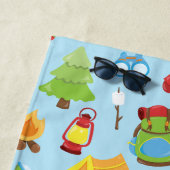 Niedliches Sommercampingmuster Strandtuch (Beispiel)