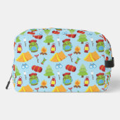 Niedliches Sommercampingmuster Waschbeutel (Rückseite)