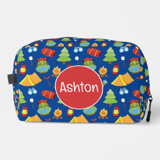 Niedliches Sommercampingmuster Waschbeutel (Vorderseite)