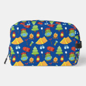 Niedliches Sommercampingmuster Waschbeutel (Rückseite)