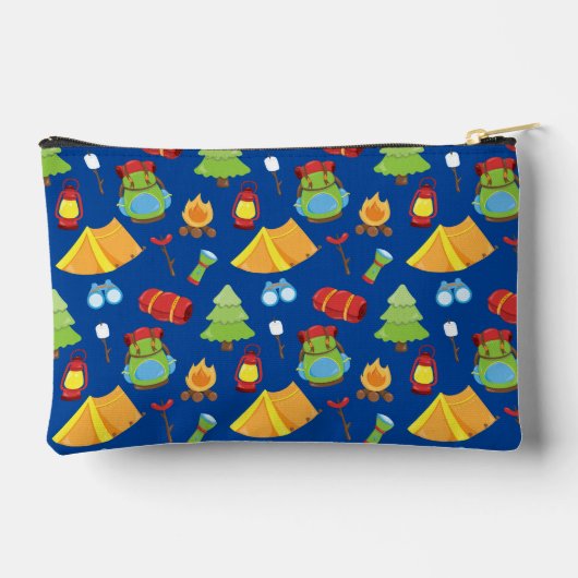 Niedliches Sommercampingmuster Zubehörtasche (Rückseite)