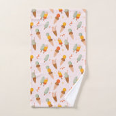 Niedliches Sommereiscrememuster Badhandtuch Set (Handtuch)