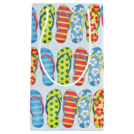 Niedliches Sommerflip-Flops-Muster Kleine Geschenktüte (Vorderseite)