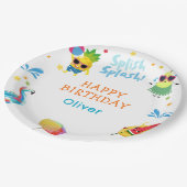 Niedliches Sommerfruchtzeichen Geburtstagspapierpl Pappteller (Schrägansicht)