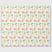 Niedliches Sommerkleidmuster Geschenkpapier (Flach)