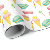 Niedliches Sommerkleidung Eis Creme Geschenkpapier (Rolleneckpunkt)