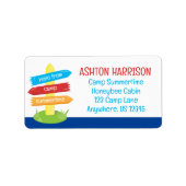 Niedliches Sommerlager signieren Große Rücksendead Adressaufkleber (Vorne)