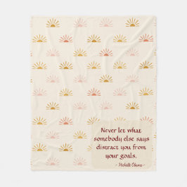 Niedliches Sonnenaufgang-Design mit Inspiration Fleecedecke