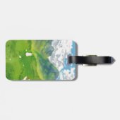 Niedliches Sonnenbad in Bergsicht Persönlich gesta Gepäckanhänger (Rückseite horizontal)