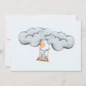 Niedliches Sonnenbad in Wolken Kinderdusche Einlad (Rückseite)