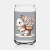 Niedliches Sonnenbad mit Blume Dosenglas (Vorderseite)