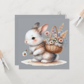 Niedliches Sonnenbad mit Blume Karte (Vorderseite/Rückseite Beispiel)