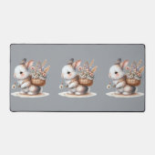 Niedliches Sonnenbad mit Blume Schreibtischunterlage (Vorderseite)