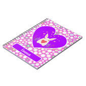 Niedliches Sonnenbad mit Herz und Blume Notizblock (Linke Seite)