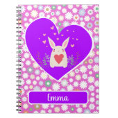 Niedliches Sonnenbad mit Herz und Blume Notizblock (Vorderseite)