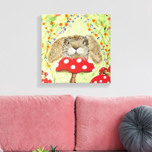 Niedliches Sonnenbad über Toadstool Leinwand (Insitu (Wohnzimmer))