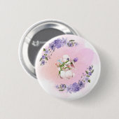 Niedliches Sonnenbad und Blume Button (Vorne & Hinten)