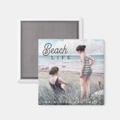 Niedliches Sonnenbad und Salty Beach Life Magnet (Vorderseite/Rückseite)