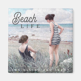 Niedliches Sonnenbad und Salty Beach Life Magnet