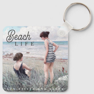 Niedliches Sonnenbad und Salty Beach Life Schlüsselanhänger