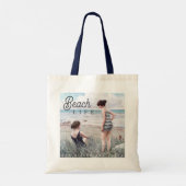 Niedliches Sonnenbad und Salty Beach Life Tragetasche (Rückseite)