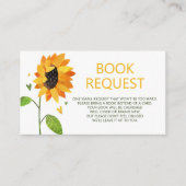 Niedliches Sonnenblumen-Babyduschenbuch Begleitkarte (Vorderseite)